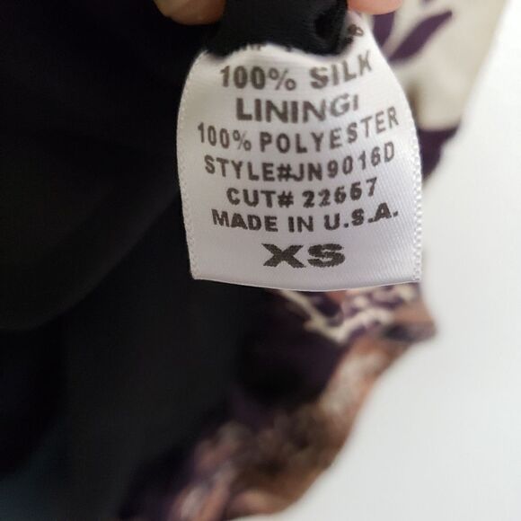 Taylor and Hyde Animal Print 100% Silk Strapless Babydoll Blouse Size XS - Picture 3 of 6